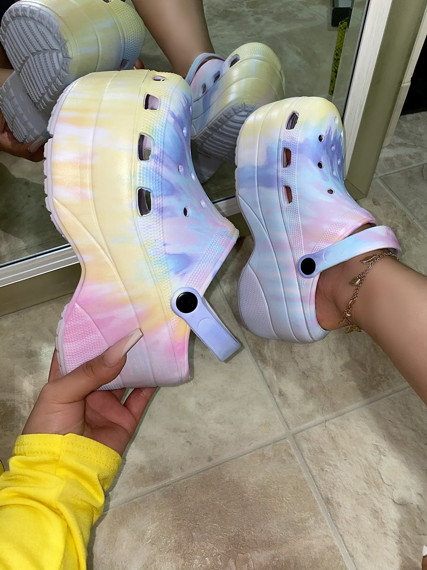 Tie-Dye Platform Crocs