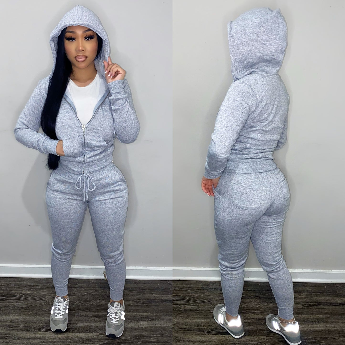 The “Chill” Hoodie Set (GREY)